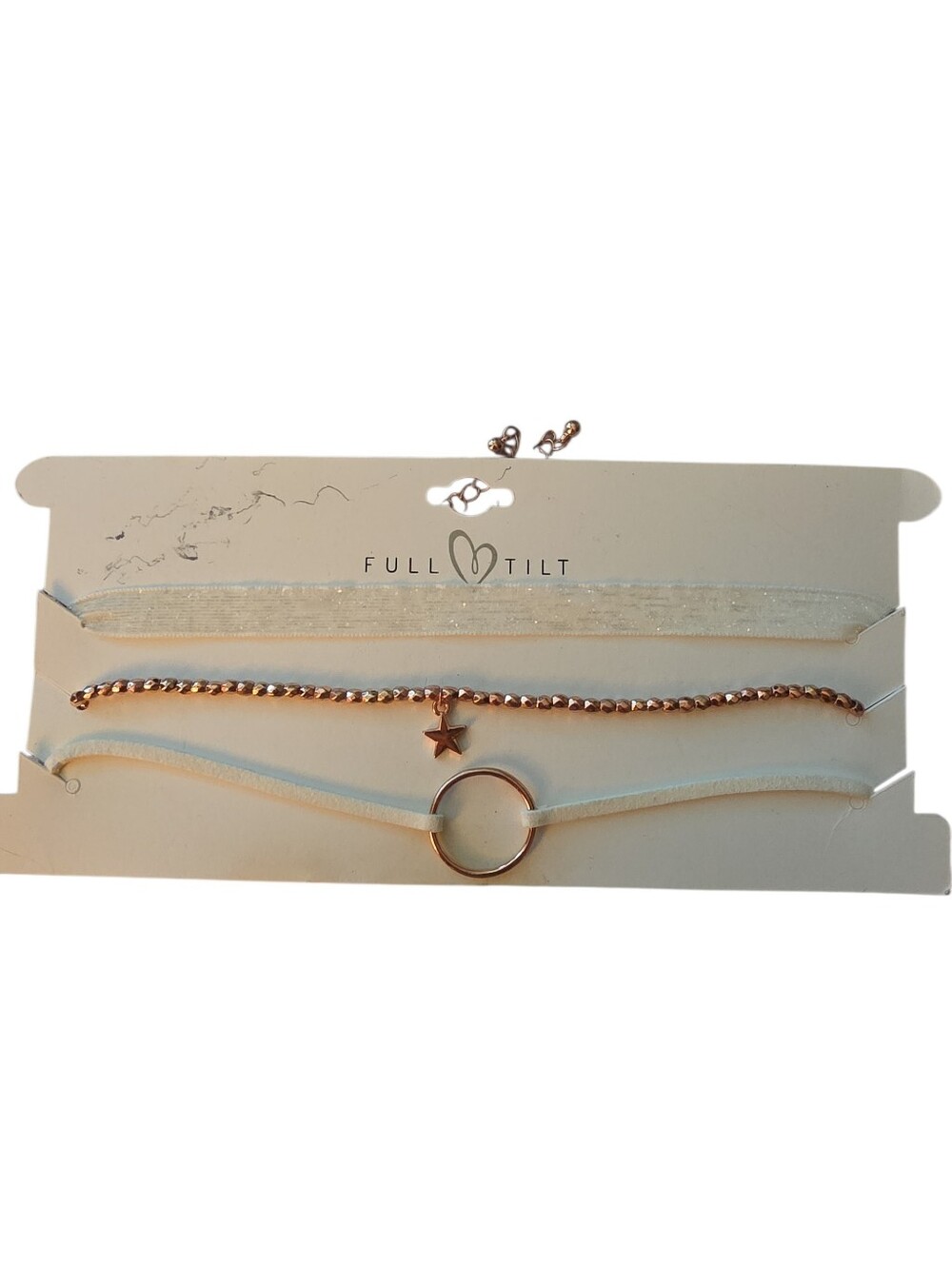 Full Tilt Rose Gold and White Layered Bracelet Set